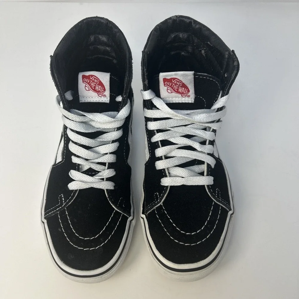Vans Sk8-Hi Black/White High-Top Sneakers - Men's 4.5 /‎ Women's 6